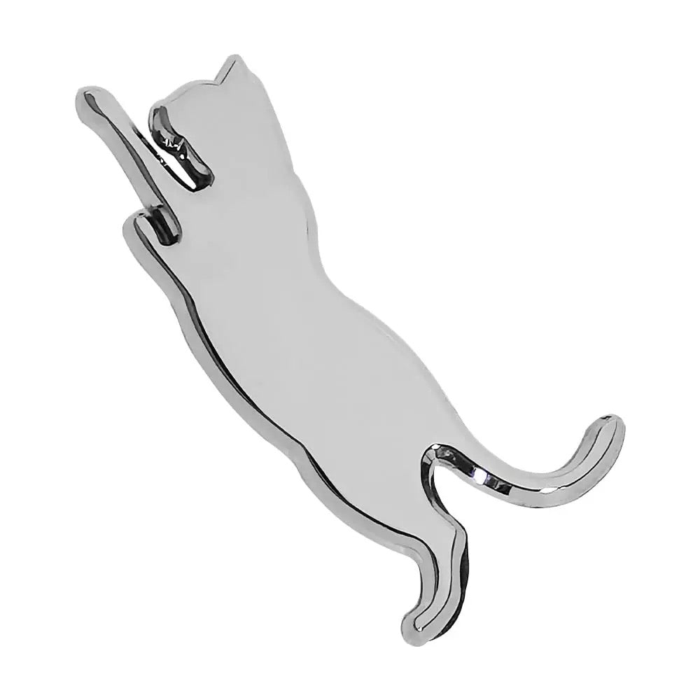 Cute 3D Metal Cat Car Decal