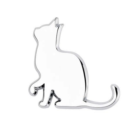 Cute 3D Metal Cat Car Decal