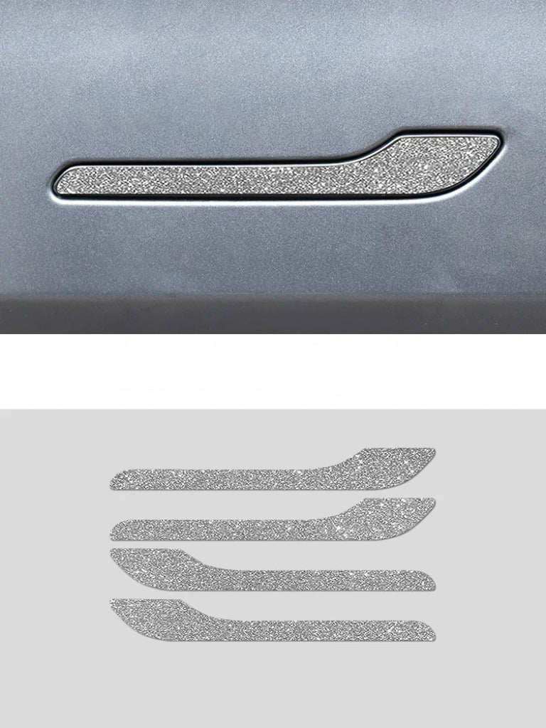 Cute Shining White and Black Door Handle Decorations, Tesla Model Y