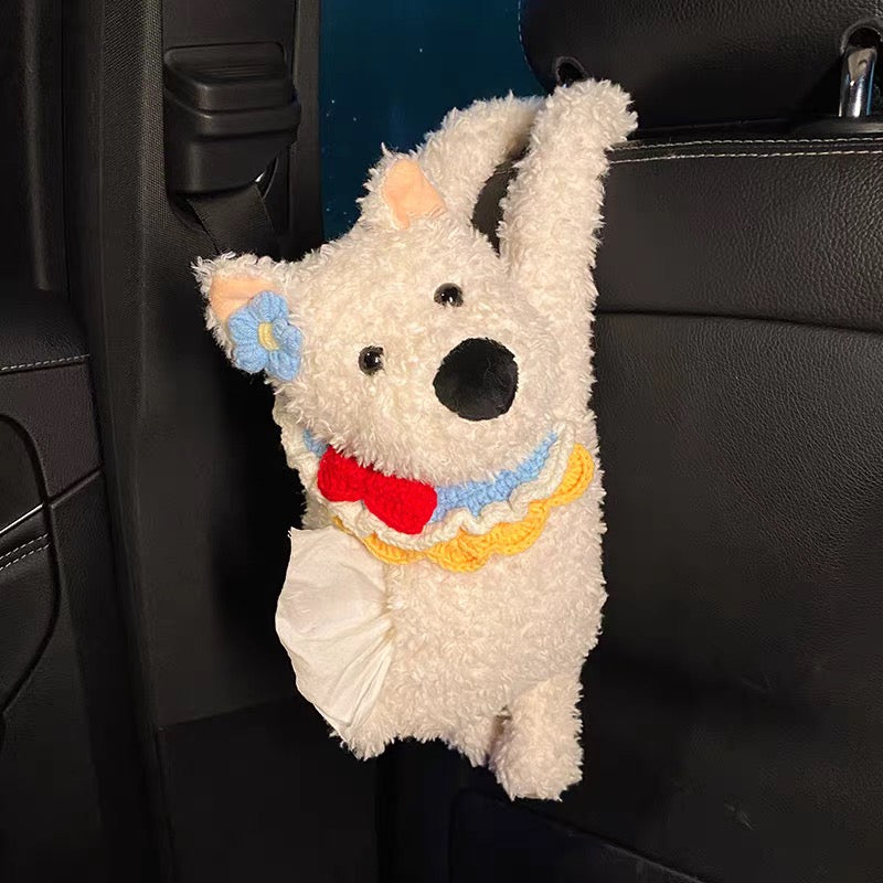 Cute Dog Car Hanging Tissue Holder