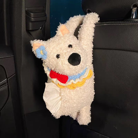 Cute Dog Car Hanging Tissue Holder