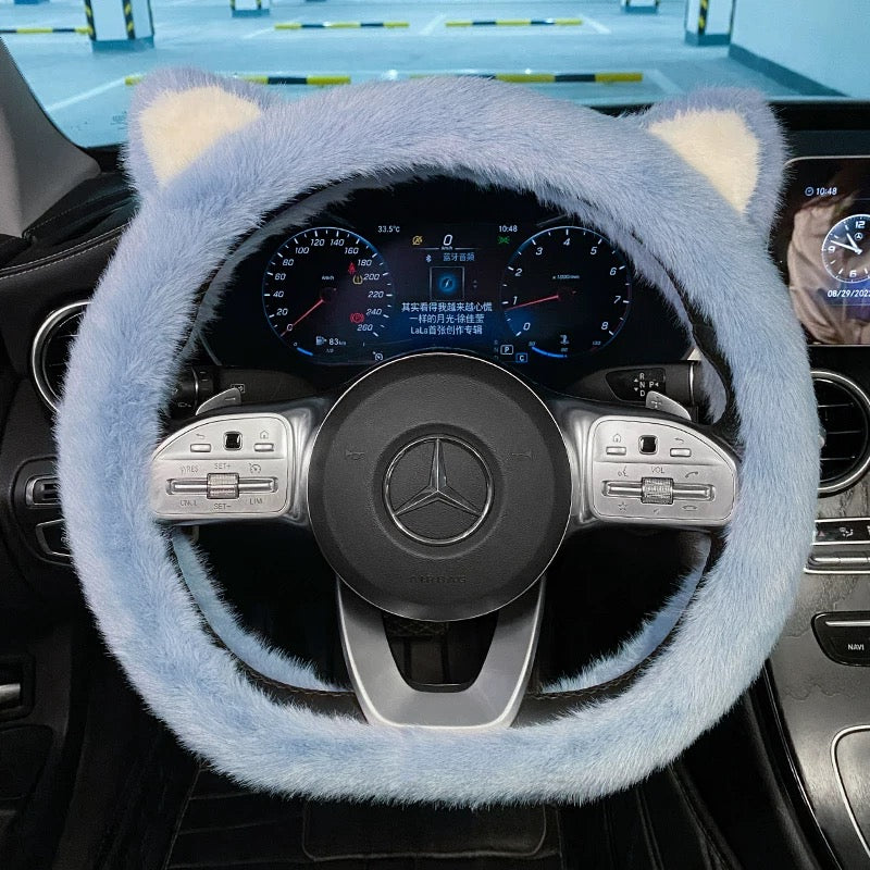 Cute Cat Ears Steering Wheel Cover