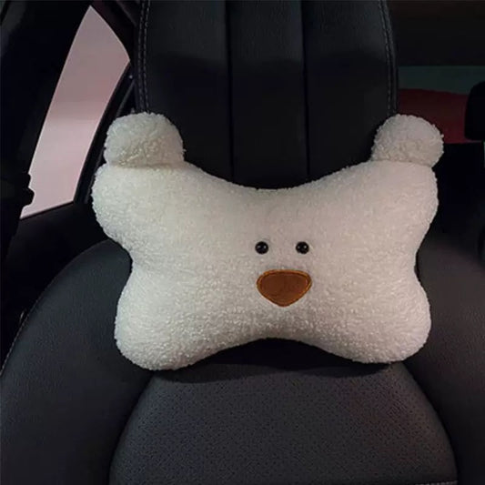 Cute Bear Car Neck & Back Pillows with Cooling Seat Cushions