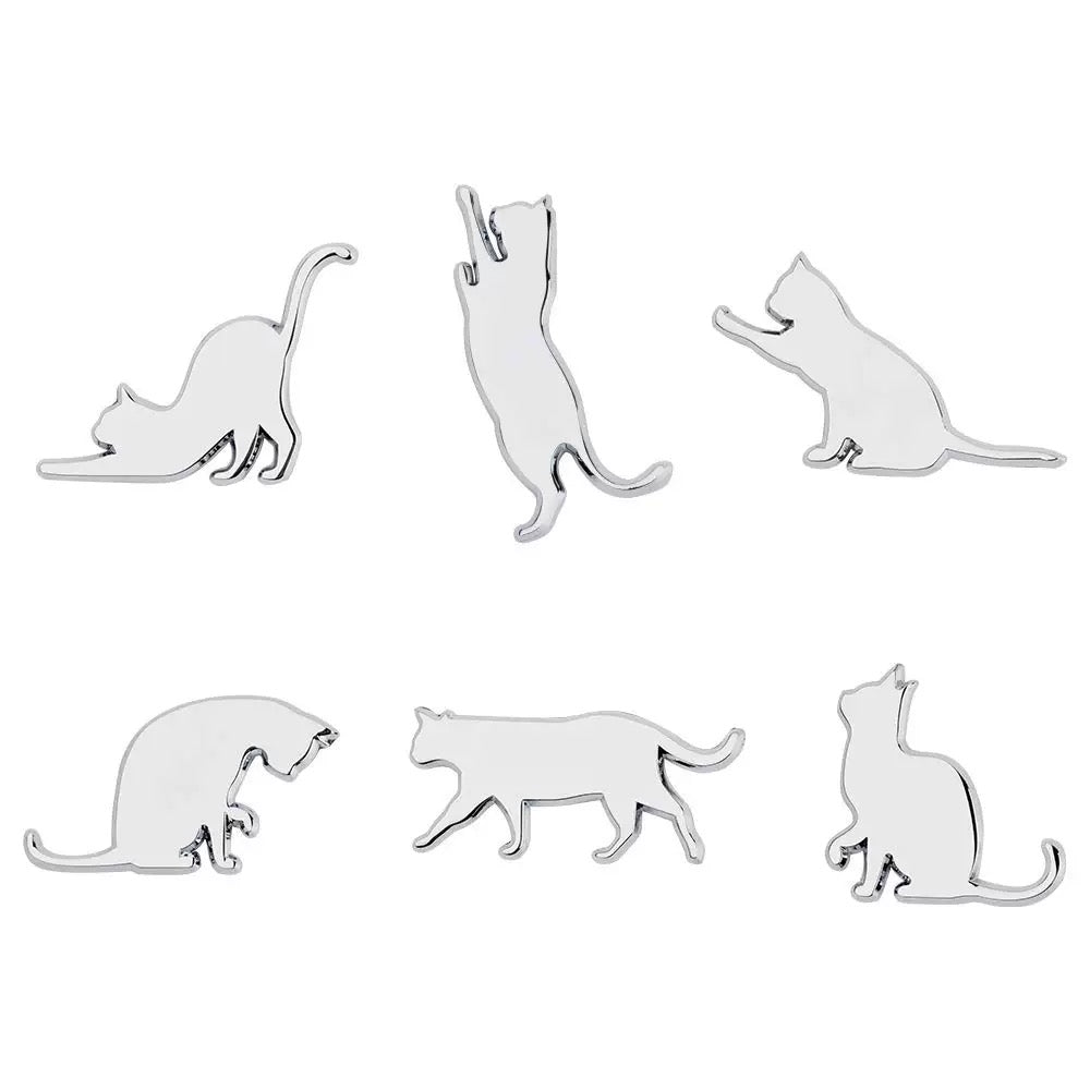 Cute 3D Metal Cat Car Decal