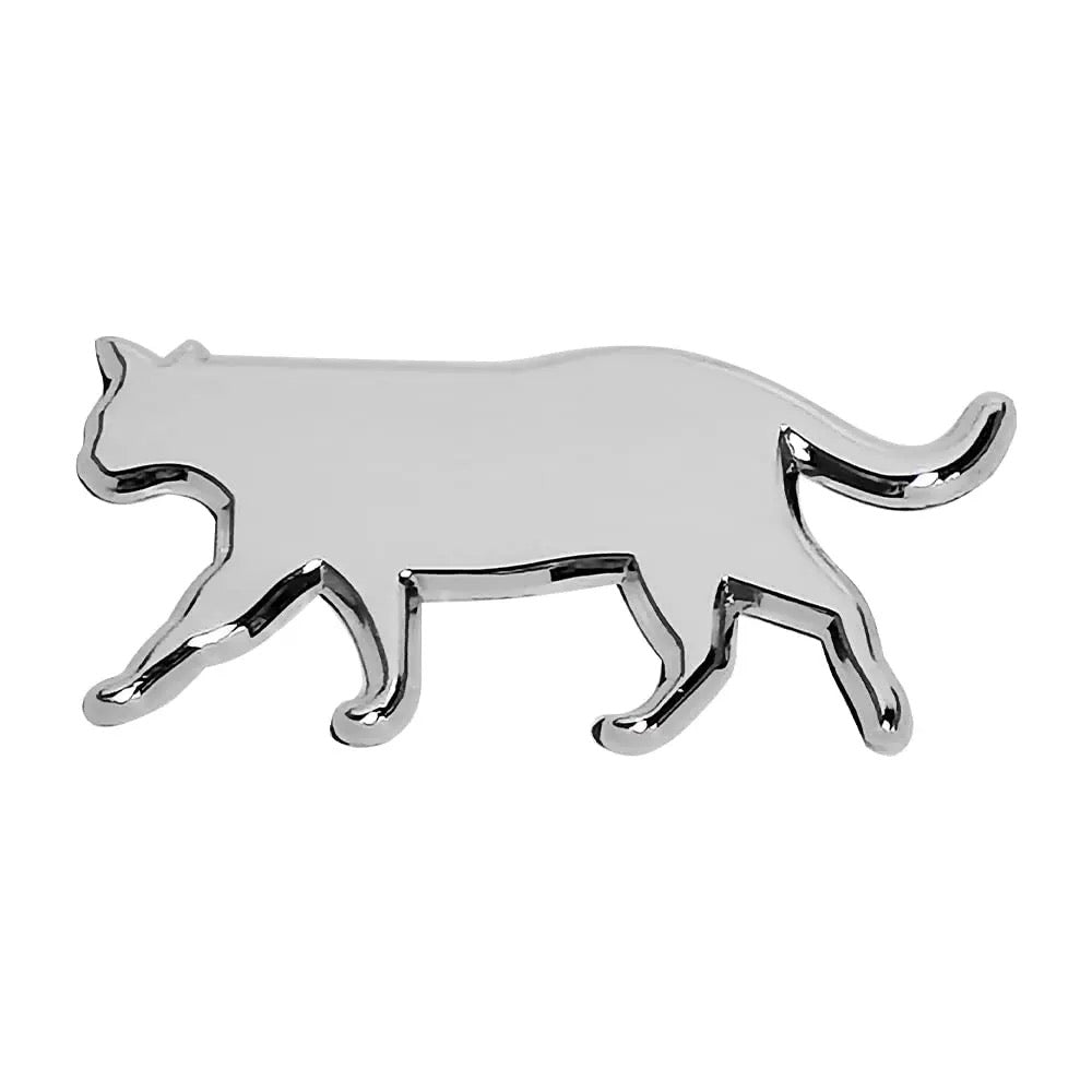 Cute 3D Metal Cat Car Decal