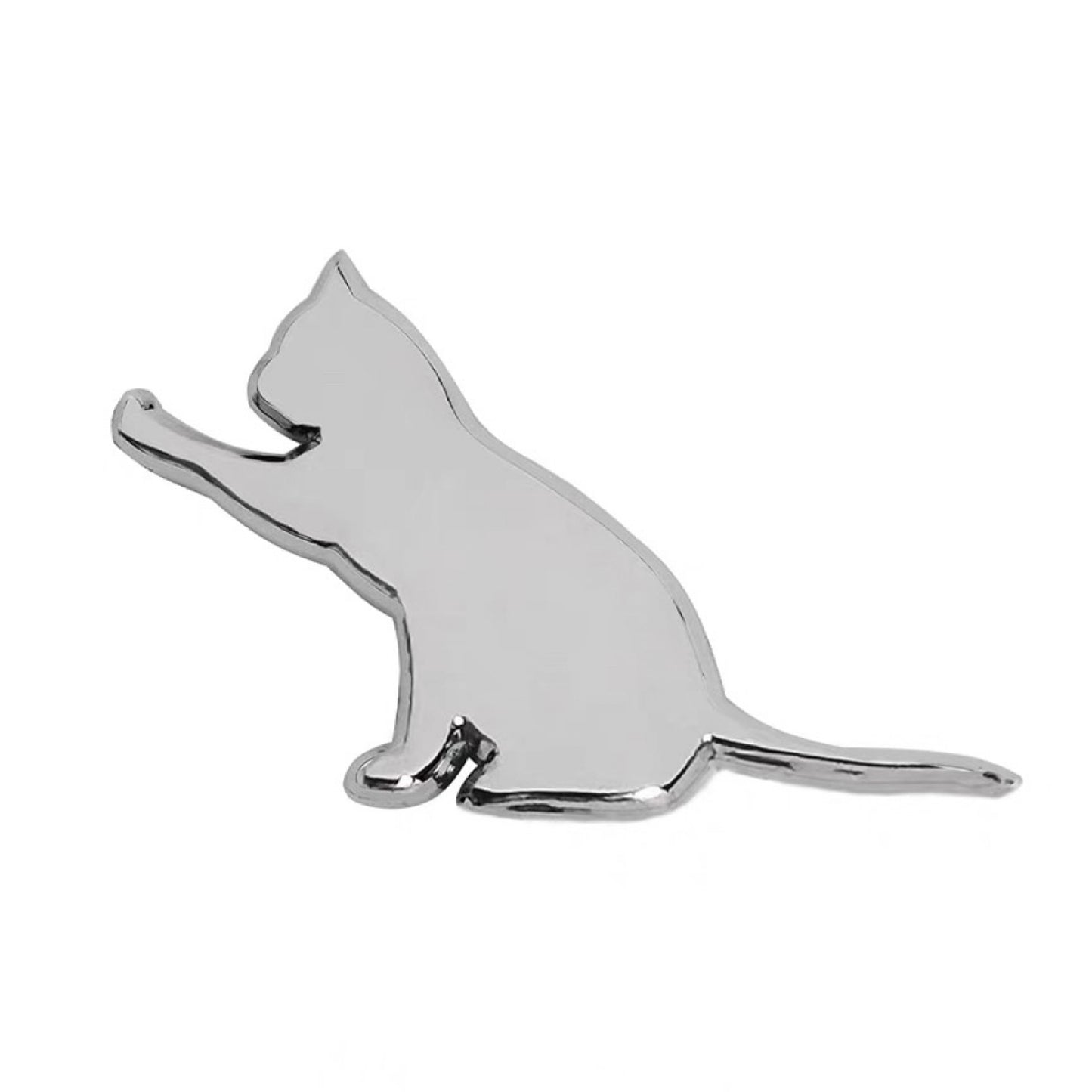Cute 3D Metal Cat Car Decal