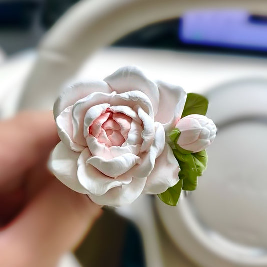 Cute Handmade Pink and Green Jasmine Flowers, Car Passive Diffuser and Air Freshener