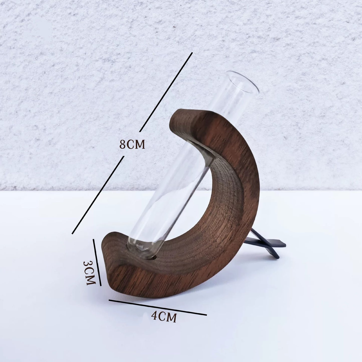 Cute Wooden Glass Flower Vase, Car Vent Decorations